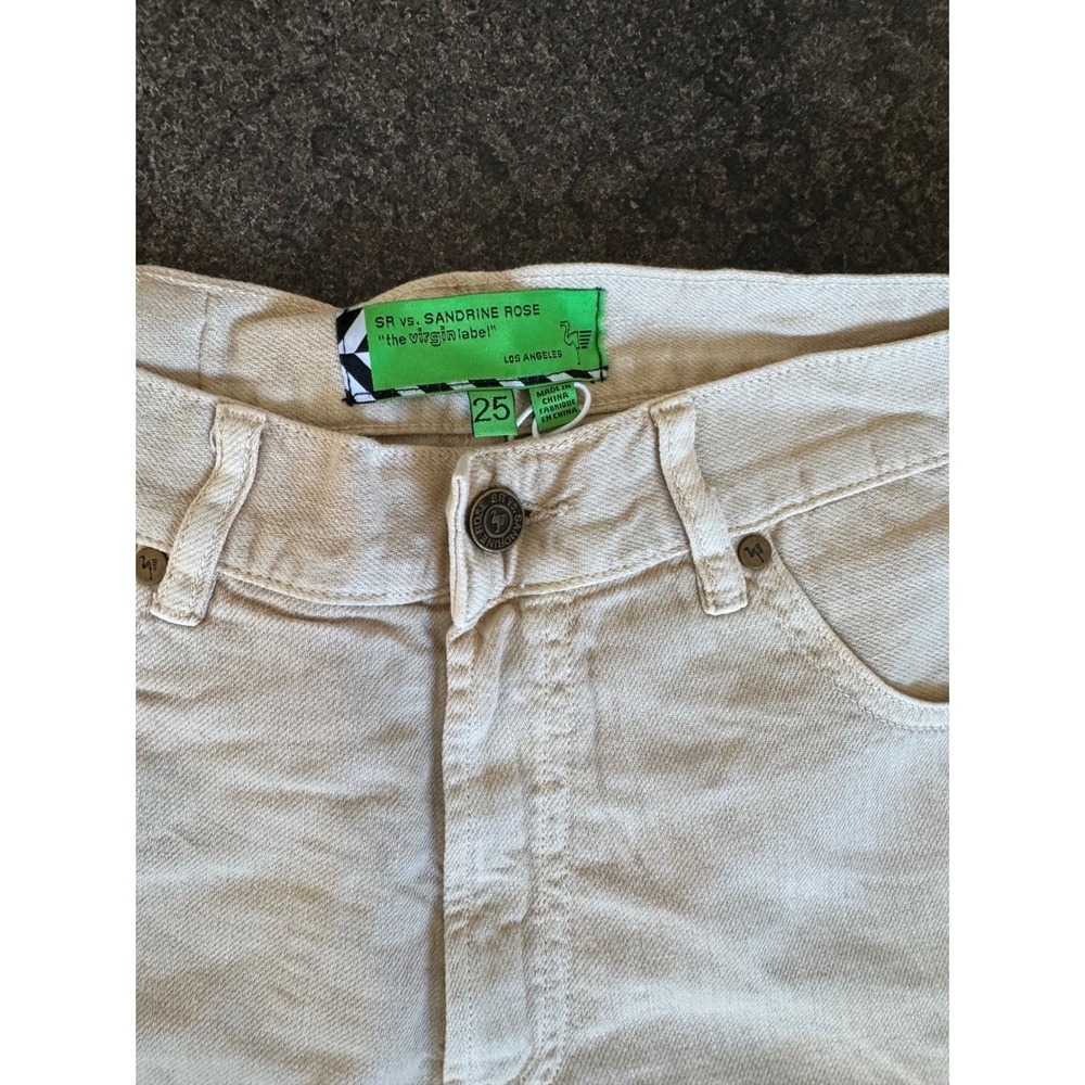 Sandrine Rose X Free People Sunflower Linen/Cotton blend shorts frayed edge - Picture 3 of 11